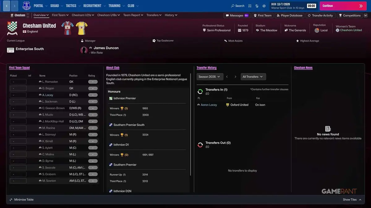 Football Manager 27 - Chesham United