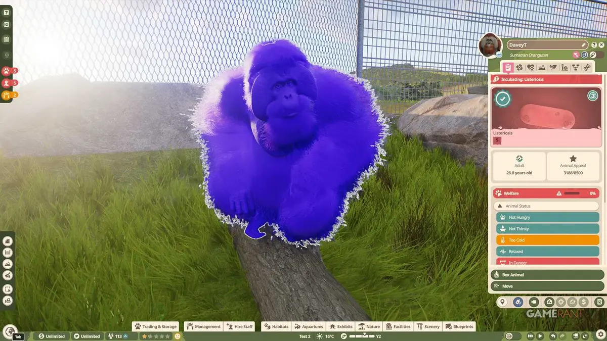 Planet Zoo 2 - DaveyT Orangutan Cheat