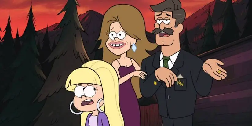 Preston Northward in Gravity Falls with his daughter Pacifica
