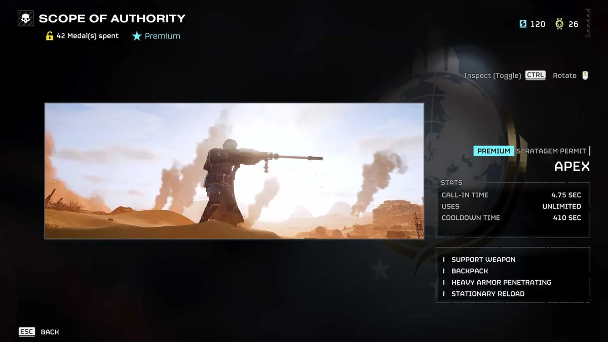 Helldivers 2 Apex stats