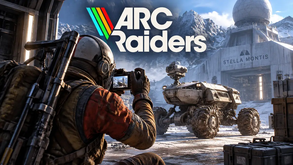Рейдер ARC Raiders фотографирует ровер-багги в научном комплексе Stella Montis, квест «Фотогеничные детали»