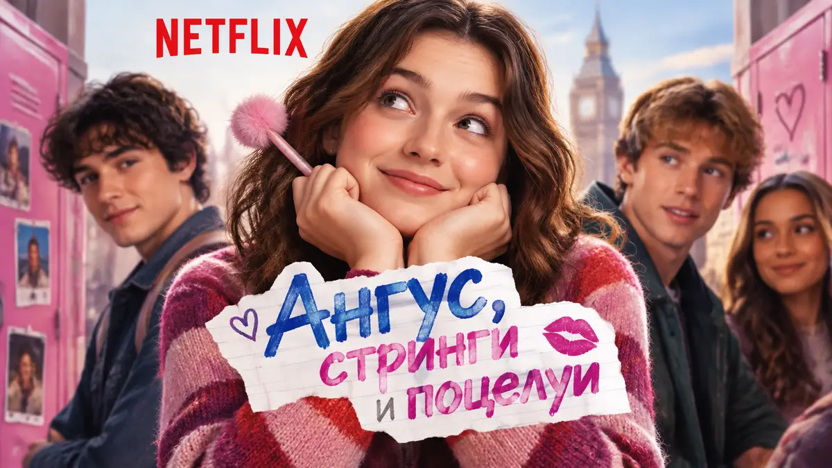 Постер молодежного сериала Netflix с логотипом культовой романтической комедии