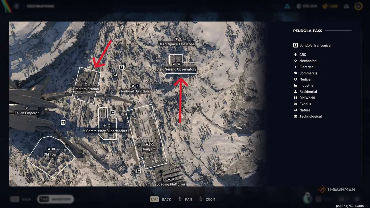 A player farming Laser Levels for their Outpost in Arc Raiders: Frozen Trail.