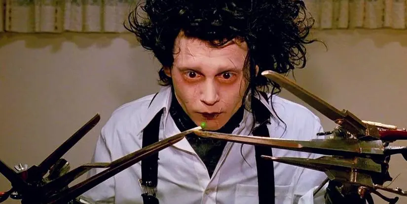 Edward Scissorhands in Tim Burton's cult classic Edward Scissorhands