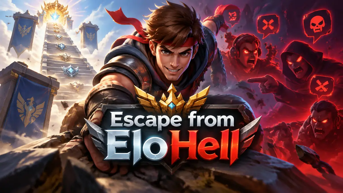 Геймплейная сцена рогалика Escape from EloHello в стилистике сетевых сражений