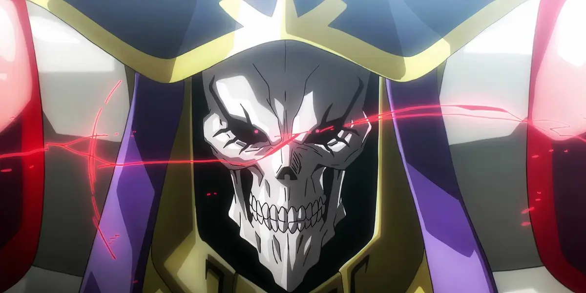 Ainz Ooal Gown prepares to use one of his overpowered spells in Overlord