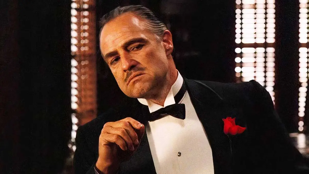 Marlon Brando as Vito Corleone in The Godfather's opening scene