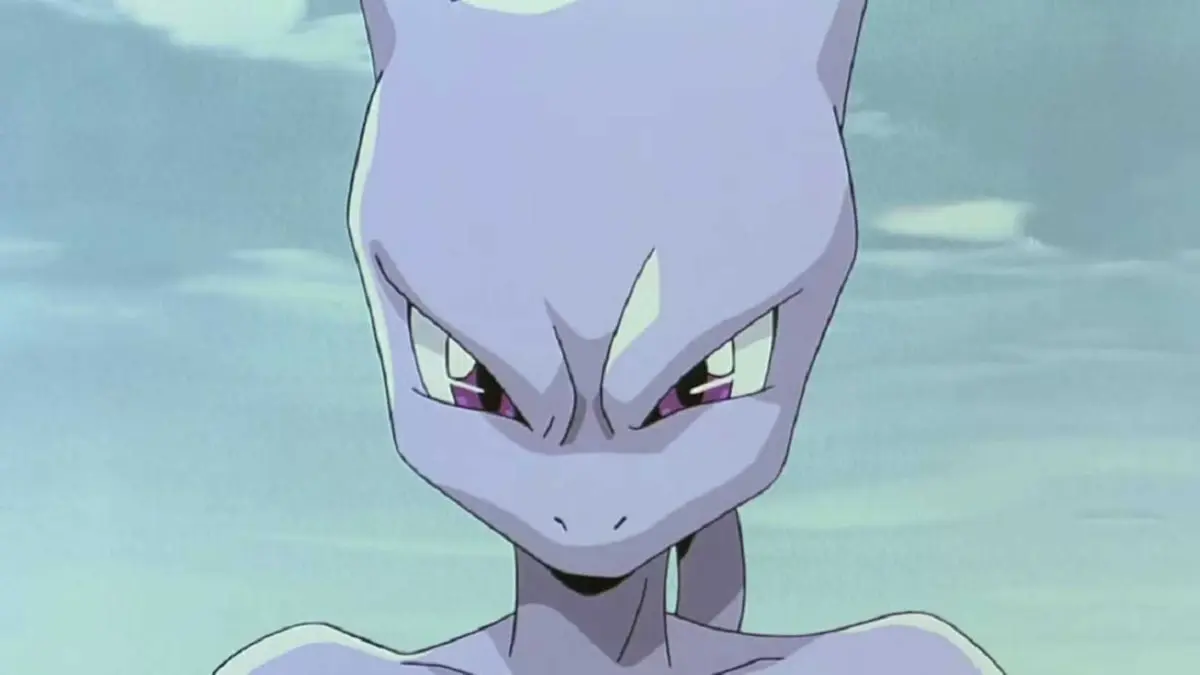 close up of mewtwo.