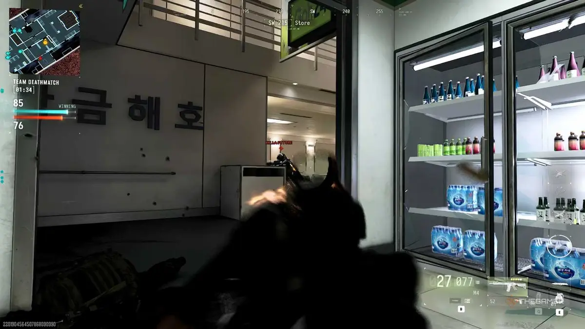 Aiming down sights in COD: MW4.