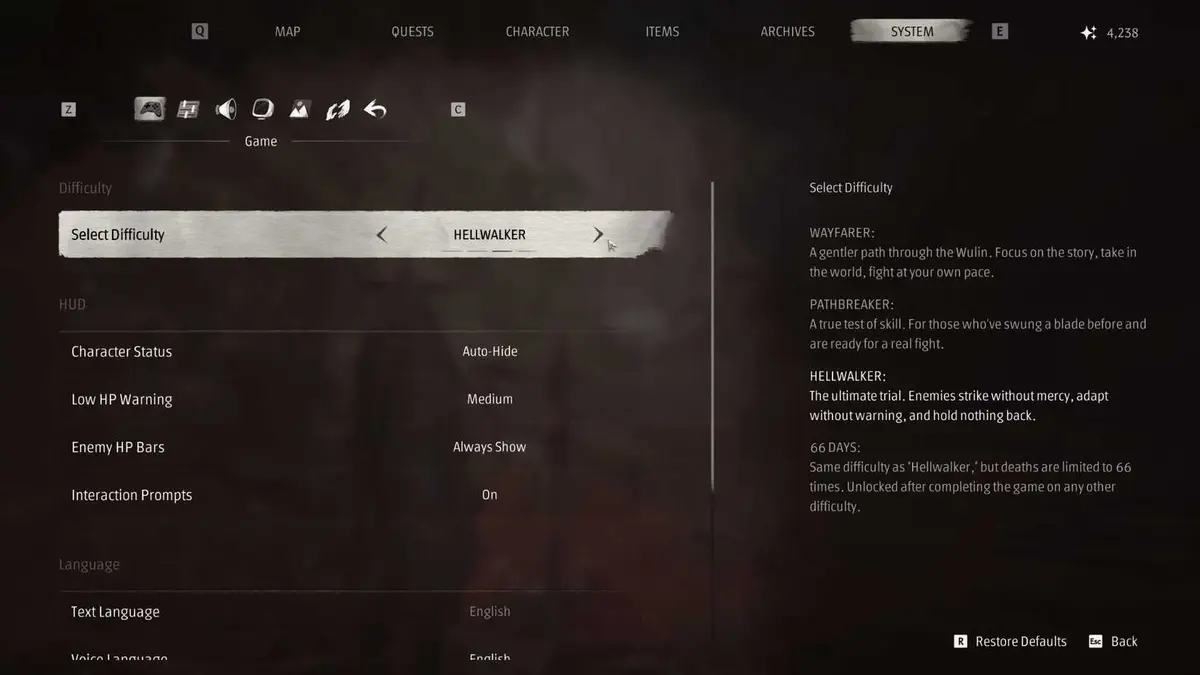 phantom blade zero difficulty setting