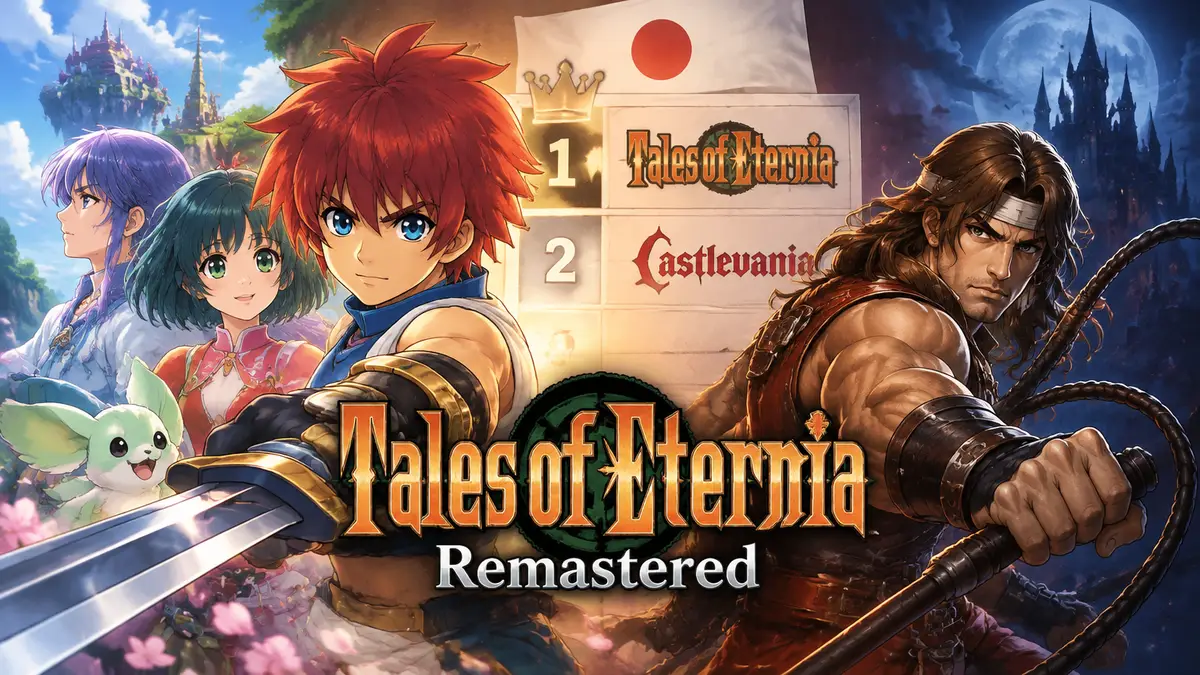 Герои Tales of Eternia Remastered и охотник Бельмонт из Castlevania на фоне японского чарта продаж