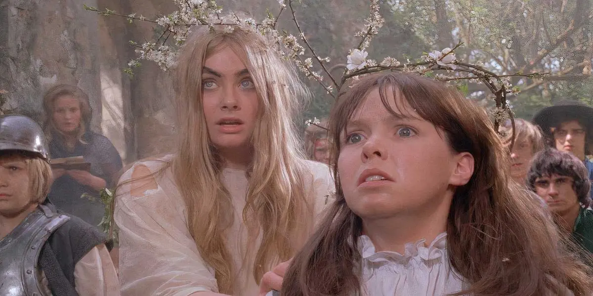 Michele Dotrice, Linda Hayden, and Wendy Padbury in The Blood on Satan's Claw (1971)