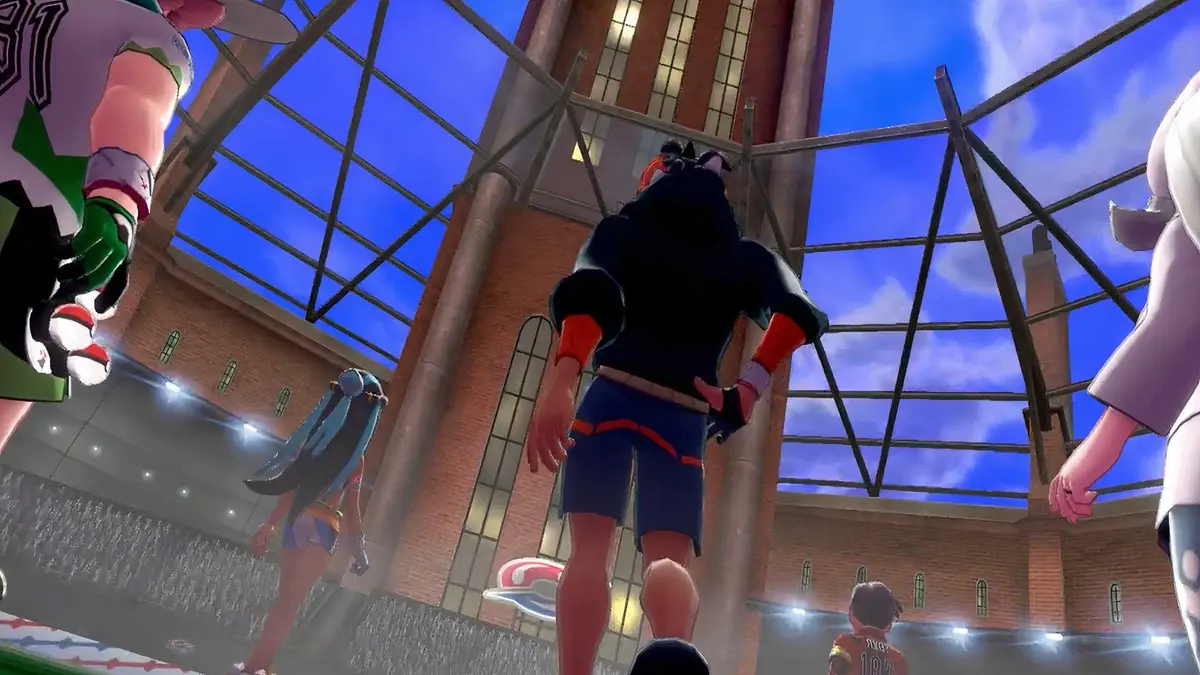 pokemon shield sword gym leaders in stadium (1)