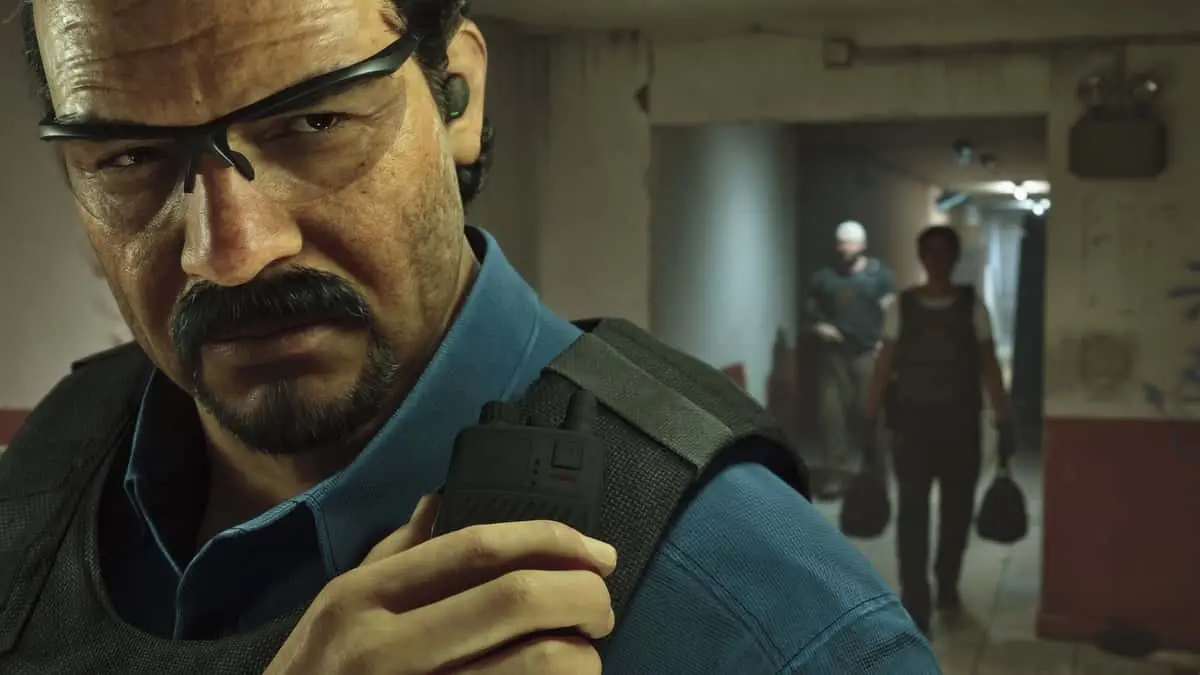 GTA 6 character in glasses using radio