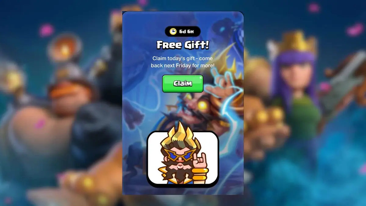 free hero electric wizard emote clash royale