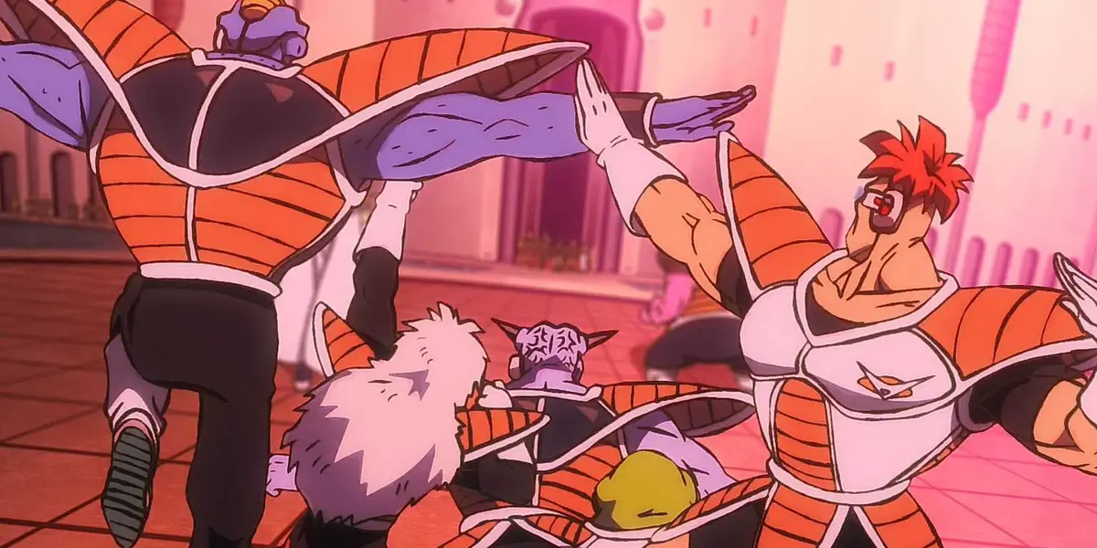 The Ginyu Force pose for Frieza in Dragon Ball Super: Broly.