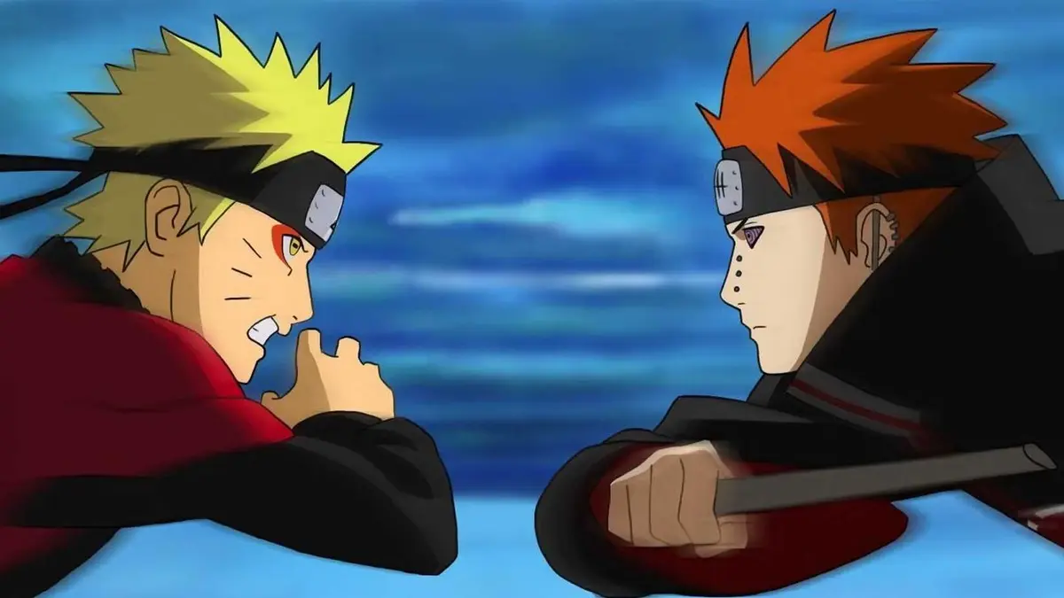 Naruto and Pain face to face in Naruto: Shippuden