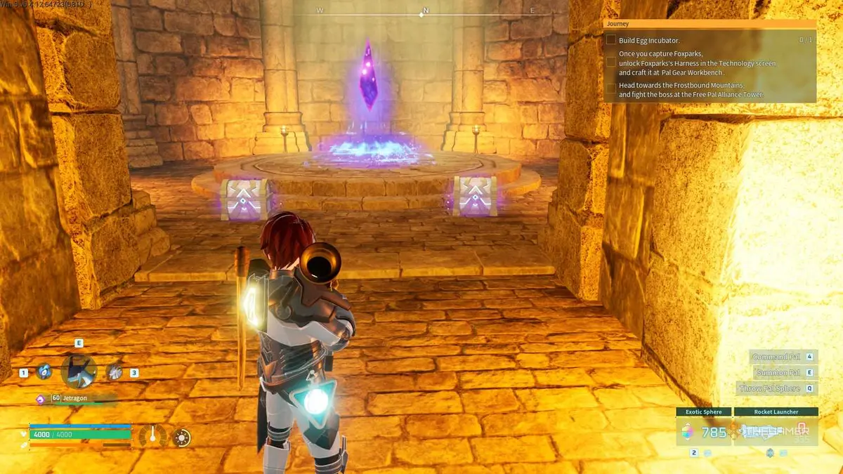 The player finds two chests at the end of a Feybreak Dungeon in Palworld.