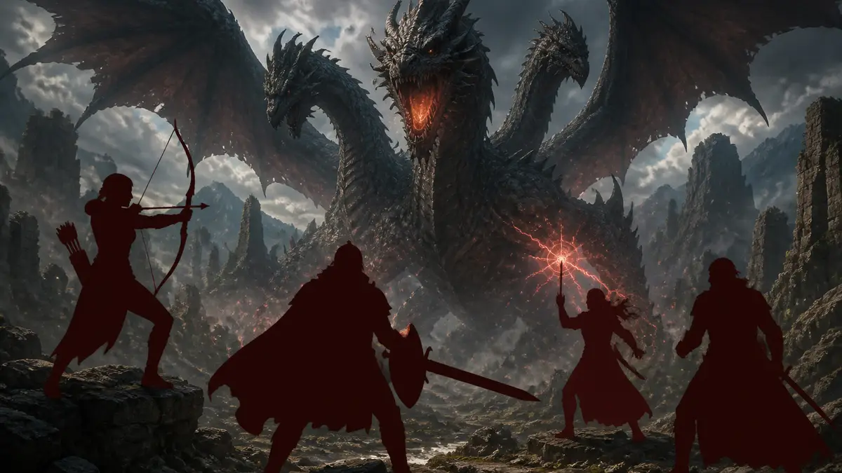Битва с монстром в фэнтезийной экшен-RPG Dragon's Dogma 2