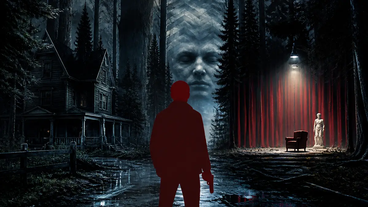 Мрачная сцена из психологического инди-хоррора Silver Pines от Wych Elm Games
