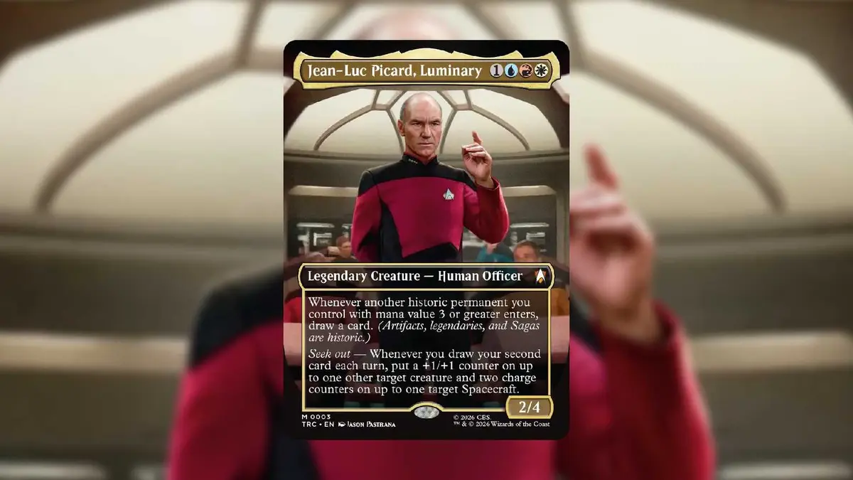 Jean-Luc Picard, Luminary MTG Star Trek card.
