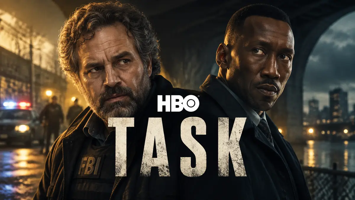 Марк Руффало и Махершала Али в атмосфере криминальной драмы сериала Task