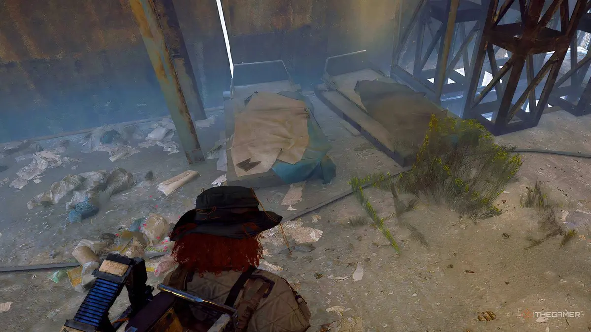 Arc Raiders bed with Celeste's journal on it.