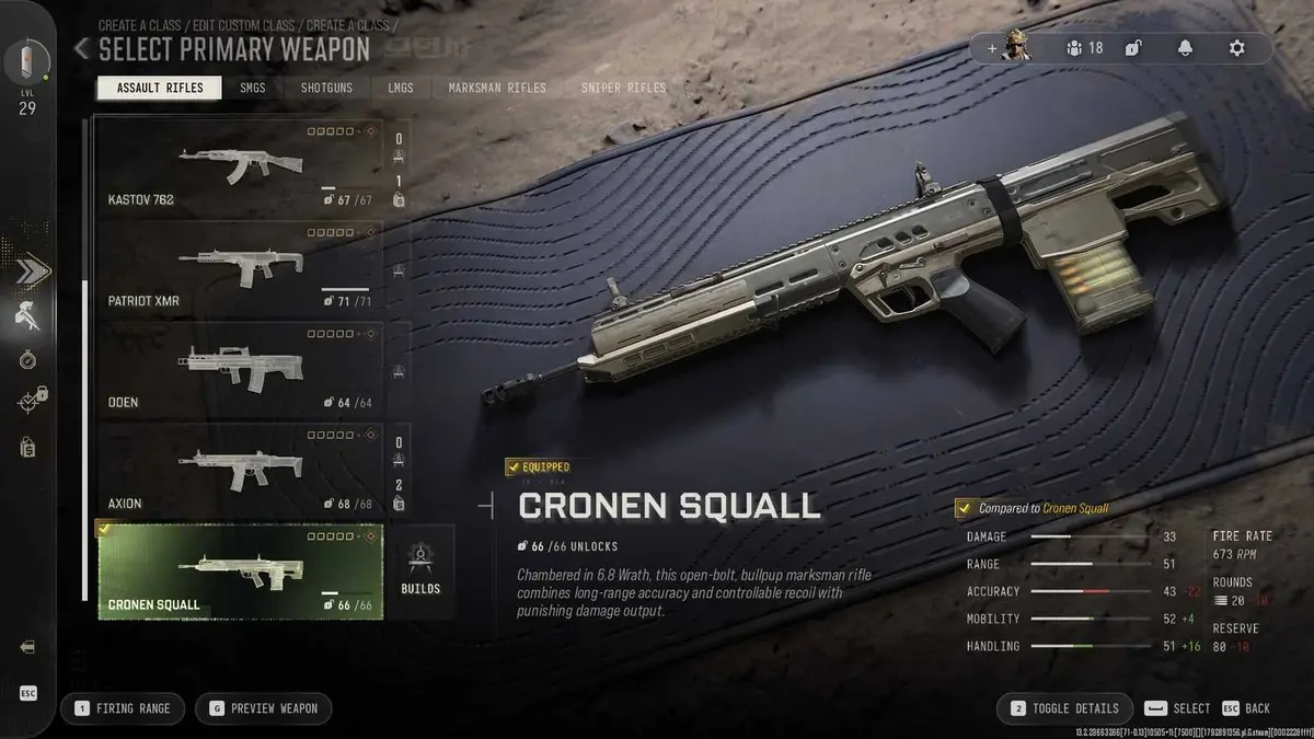 COD MW4 Cronen Squall preview