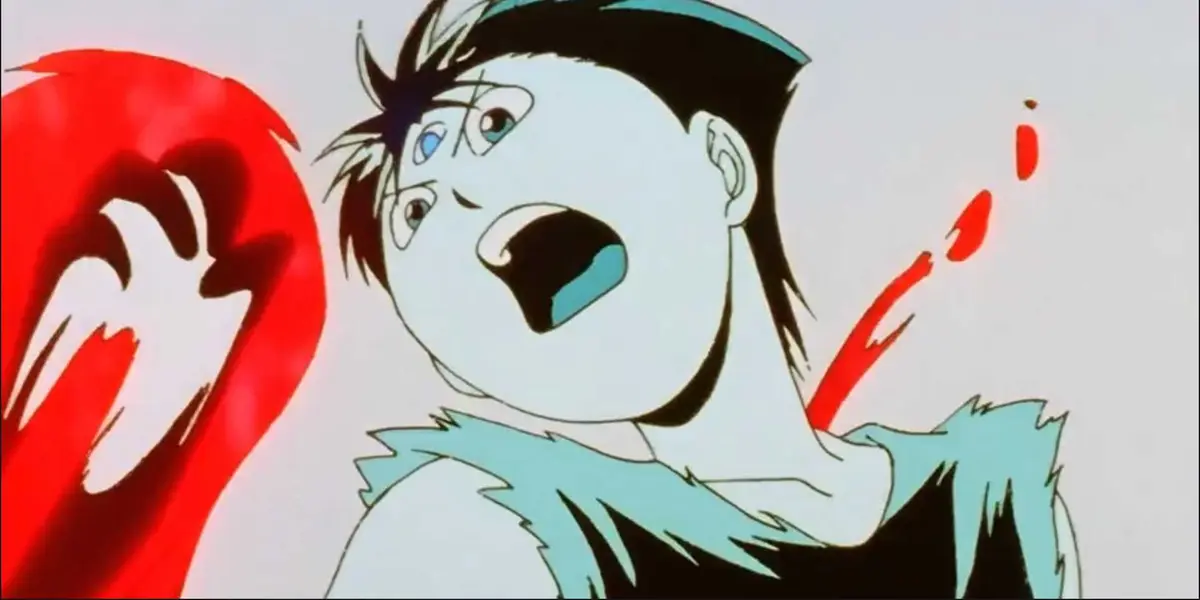 Hiei releases his Dragon Flame in Yu Yu Hakusho episode, "Wielder of the Dragon."