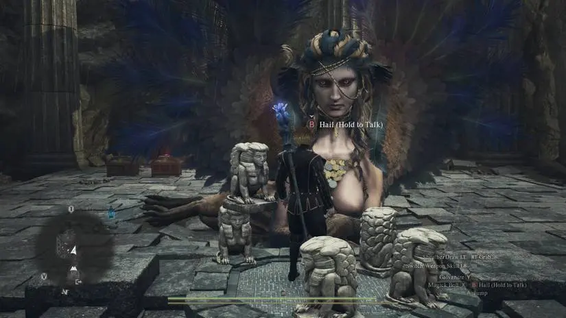 Arisen placed six sphinx statues near the Sphinx herself - Dragon's Dogma 2