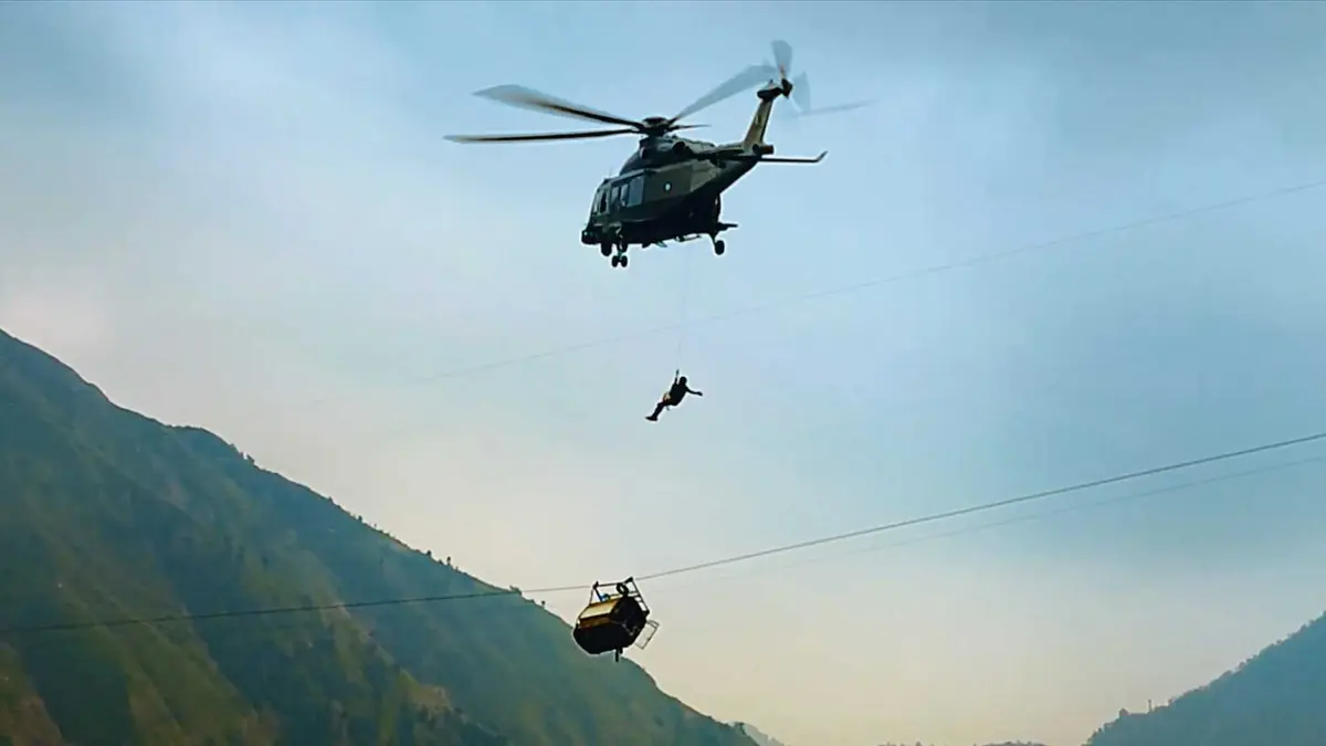 hanging on a wire
