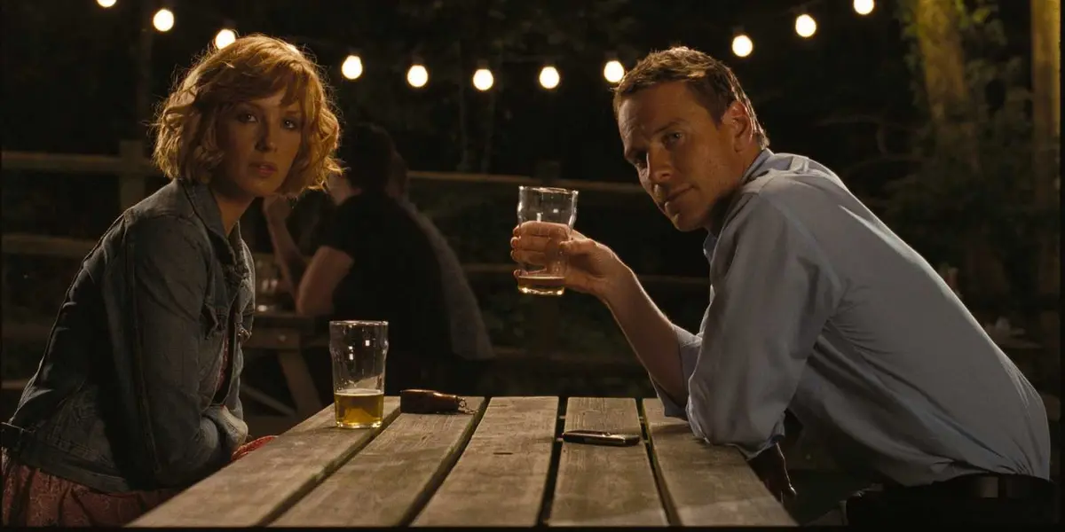 A still of Jenny and Steve in Eden Lake