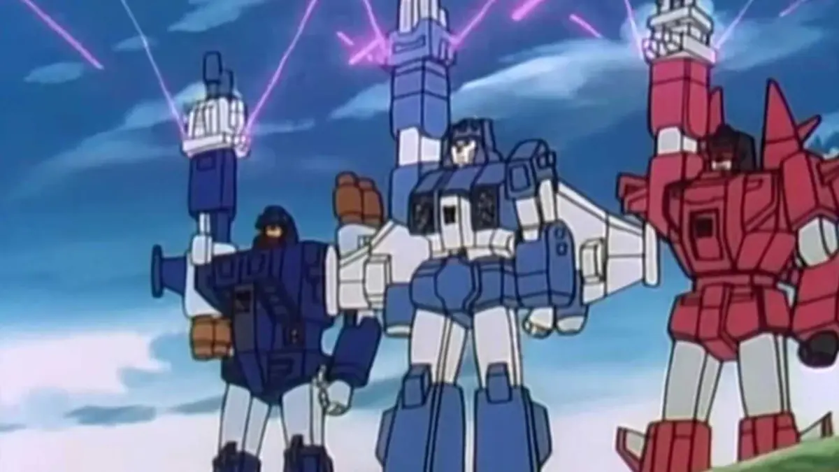 Autobots donate energy in The Transformers: The Headmasters.