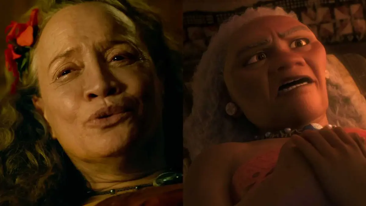Gramma Tala in Moana live-action and animation