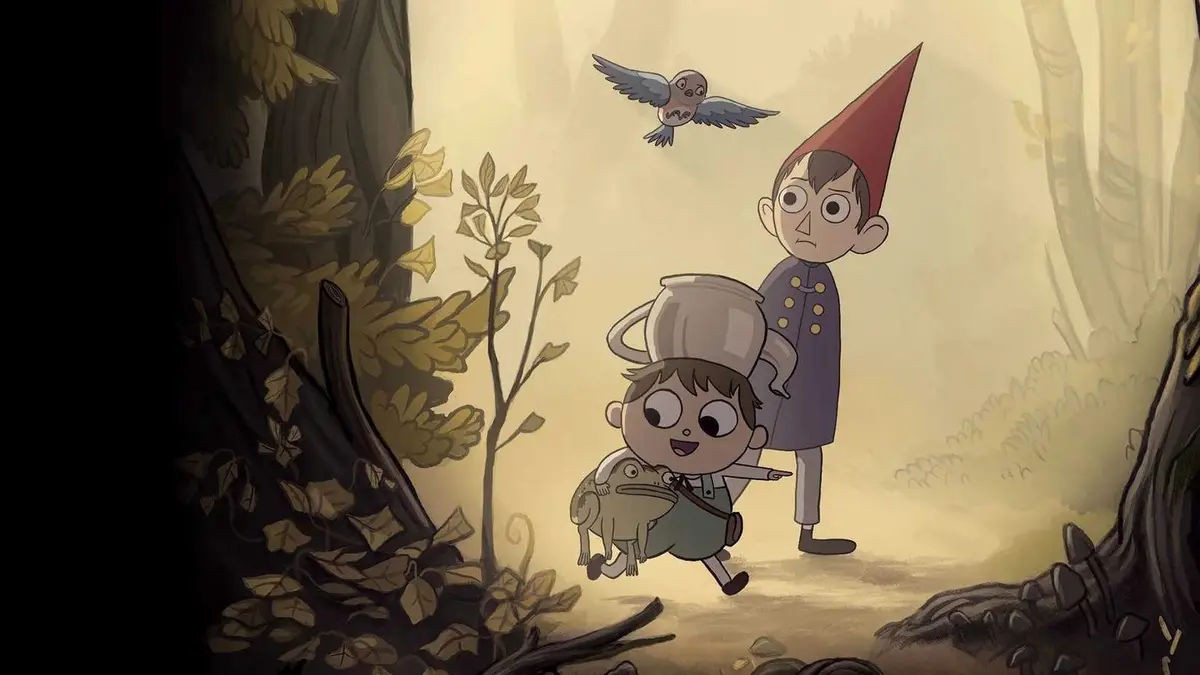 Wirt and Greg walking through the Unknown in Over the Garden Wall