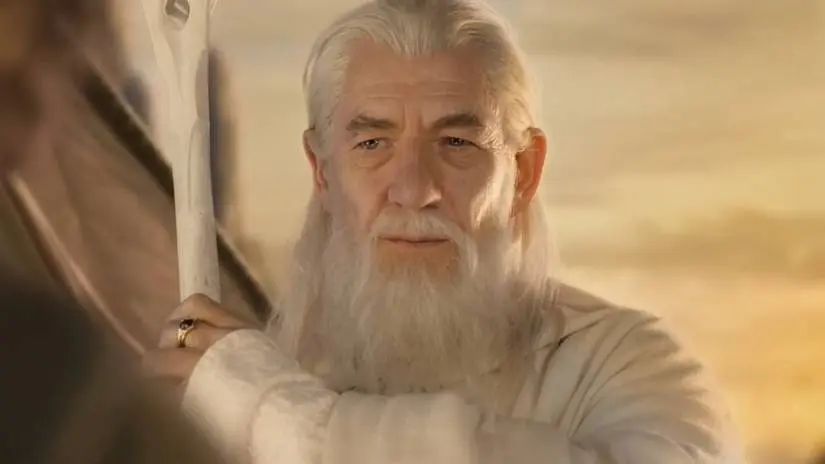 Gandalf at the Grey Havens in The Lord of the Rings: The Return of the King