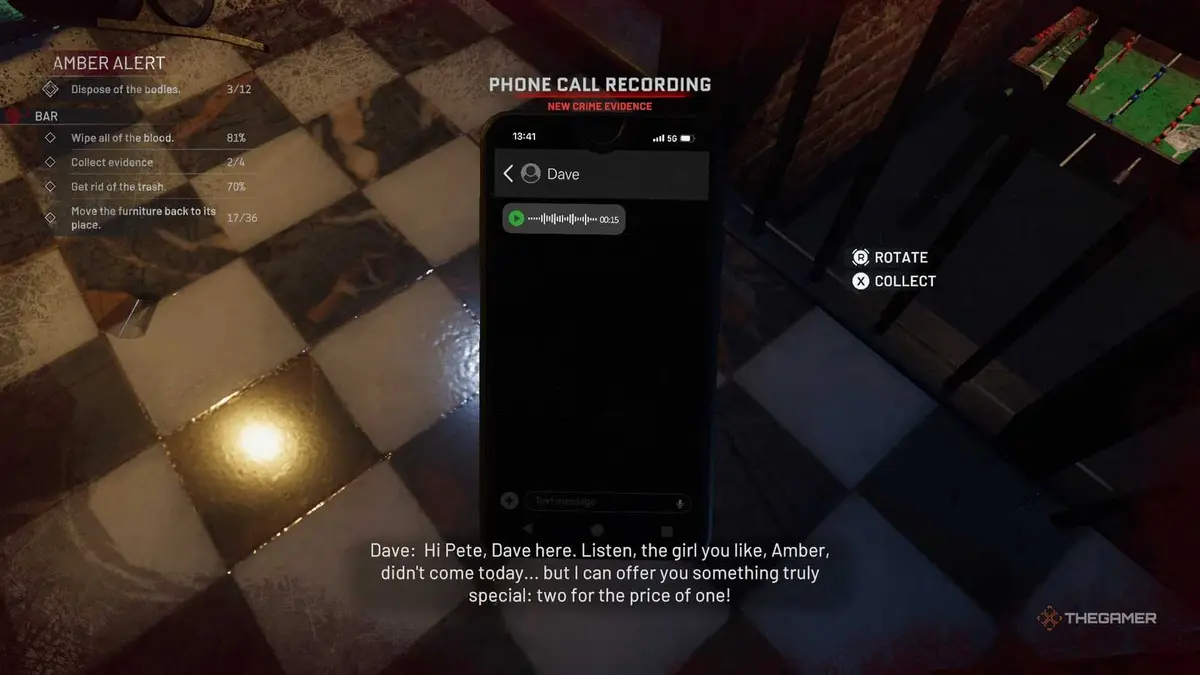 Crime Scene Cleaner phone evidence 2.