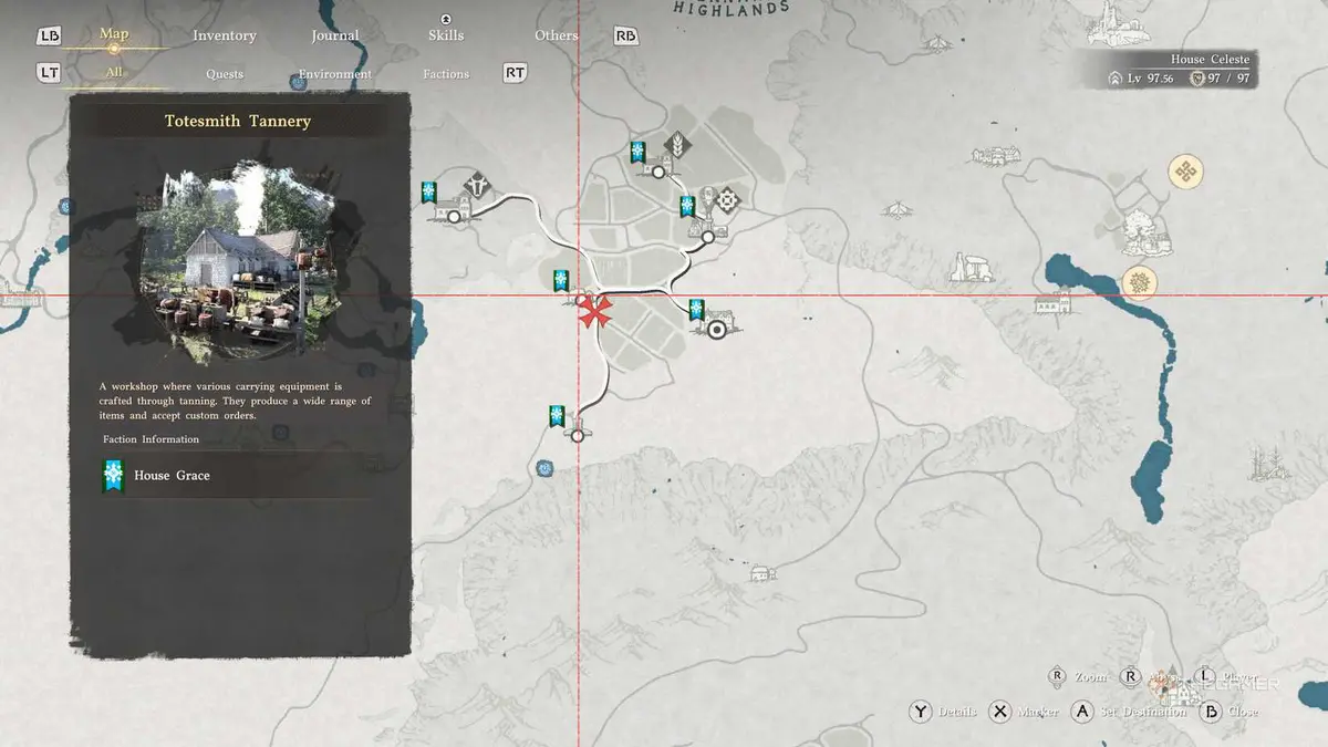 The Peddler's Pack On Map in Crimson Desert.