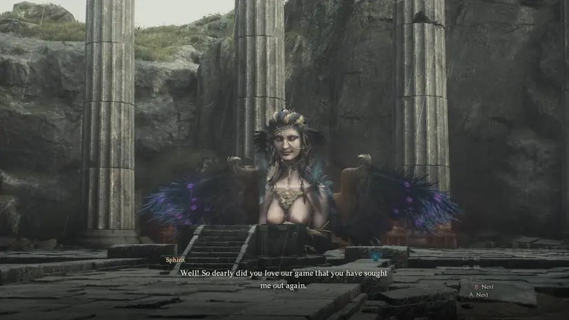 The Sphinx is setting at her second shrine - Dragon's Dogma 2