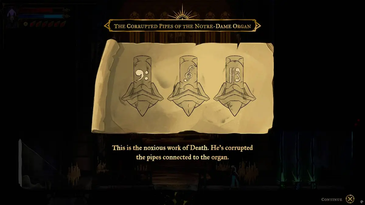Melody Sheet Of Notre-Dame Locations In Castlevania Belmont's Curse