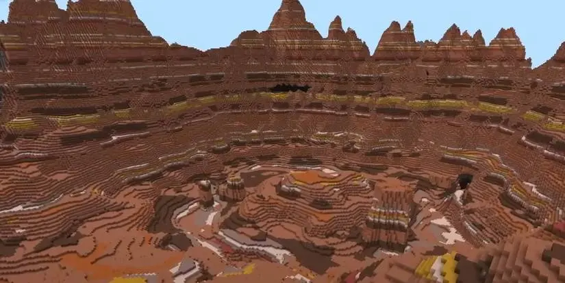 Minecraft Badlands Blitz World Seed from 1.20 Bedrock Edition