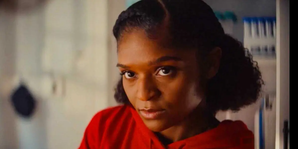 Riri Williams (Dominique Thorne) with a serious look in Ironheart Season 1