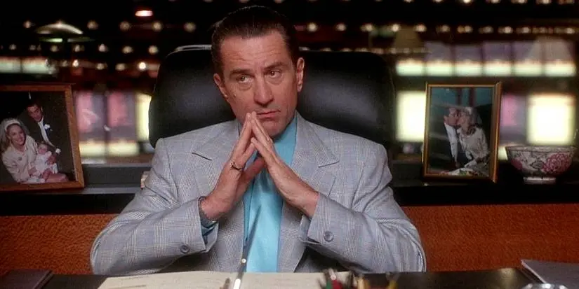 Robert De Niro as Sam 'Ace' Rothstein in Casino