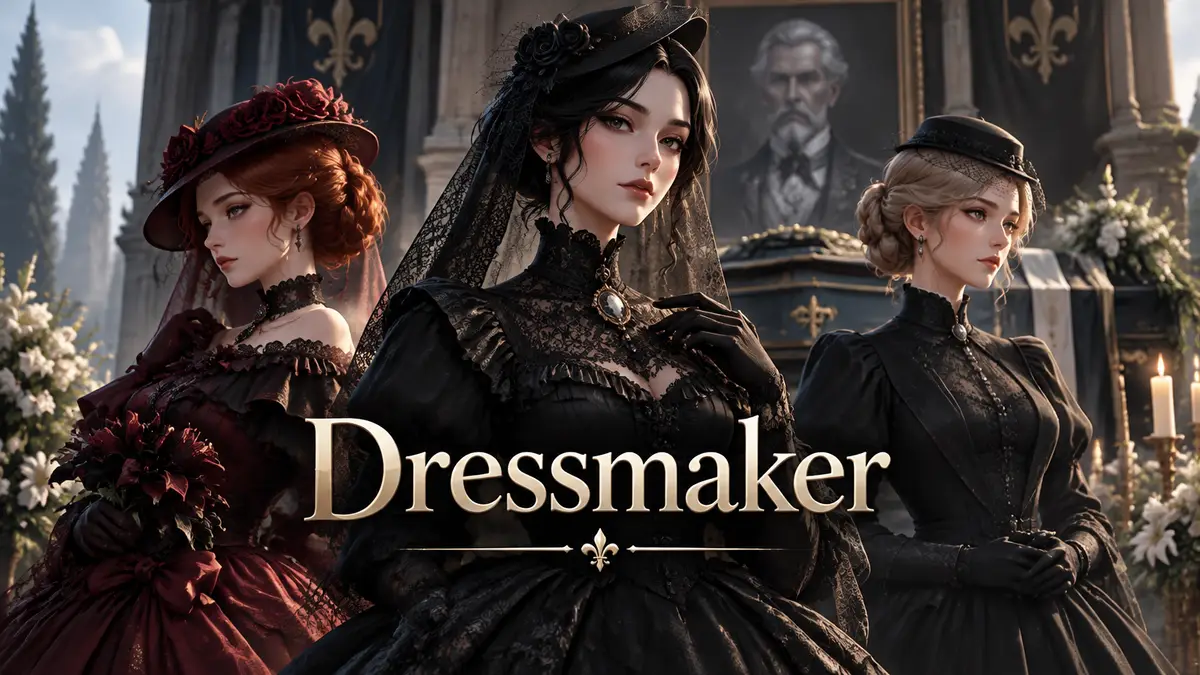 Три дамы в траурных платьях Dressmaker на похоронах герцога: яркое, готическое чёрное и строгое