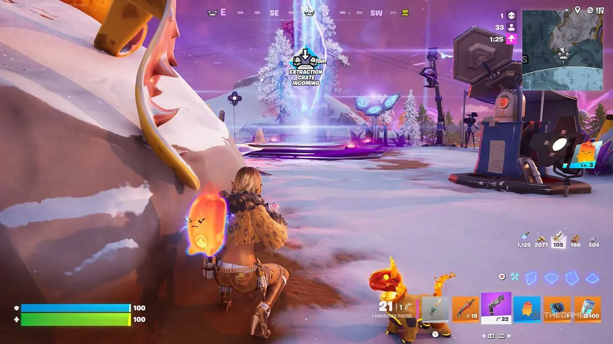 Fortnite Sprite waiting for the extraction.