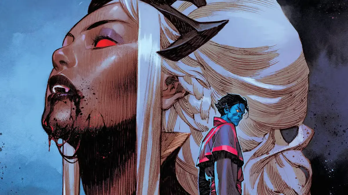 Storm and Nightcrawler are on different sides of the vampire war