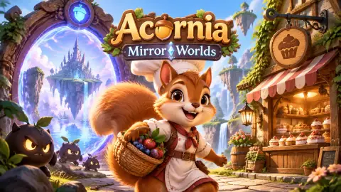 Acornia: Mirror Worlds — геймплей белки-пекаря на Switch 2