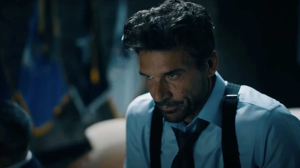 Rick Flag Sr looking off into the distance in Superman