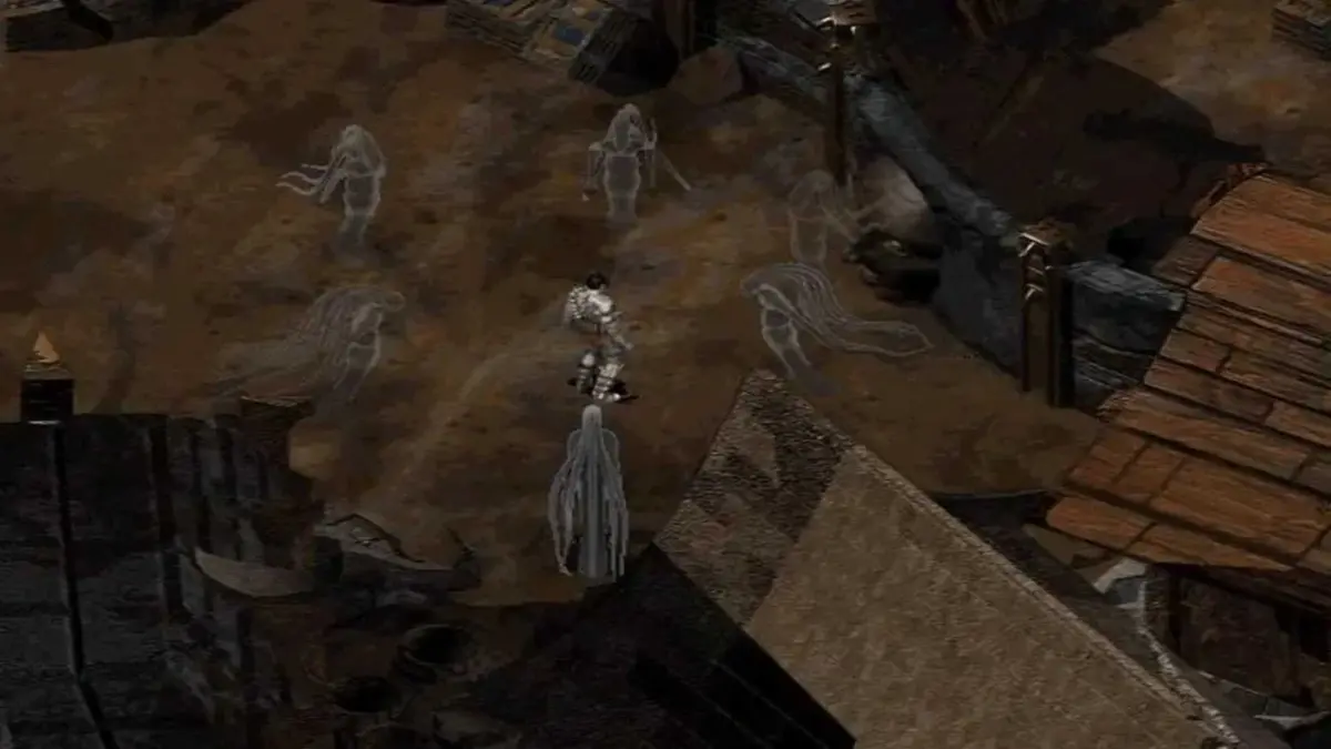 Planescape Torment Character Surrounded By Spirits (1)