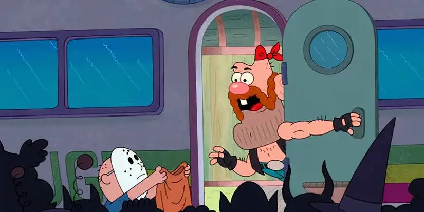 Kids trick or treating on Uncle Grandpa